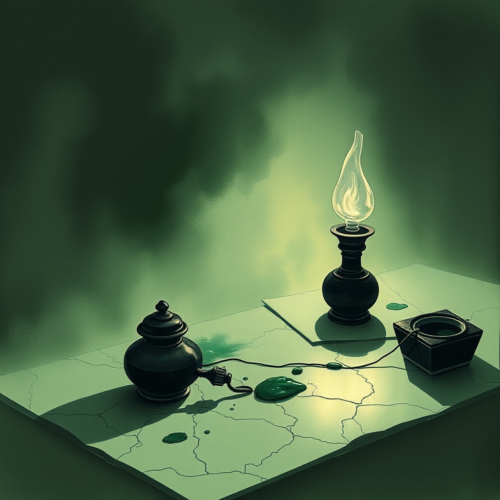 Ilustrasi atmosferik bab ini — dibuat AI, bukan gambaran isi teks